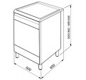 Cocina Gas SMEG CX60SV9 60cm Inox 4f