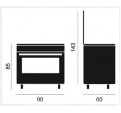 Cocina Gas VITROKITCHEN CB9060IB But Inox