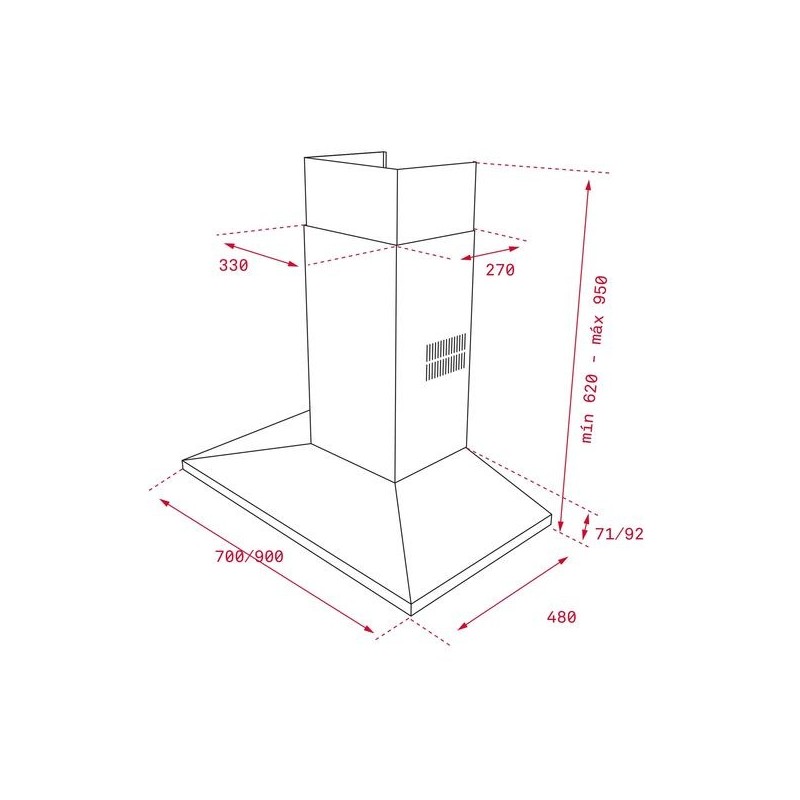 Campana decorativa DSS 985 de 90 cm Teka