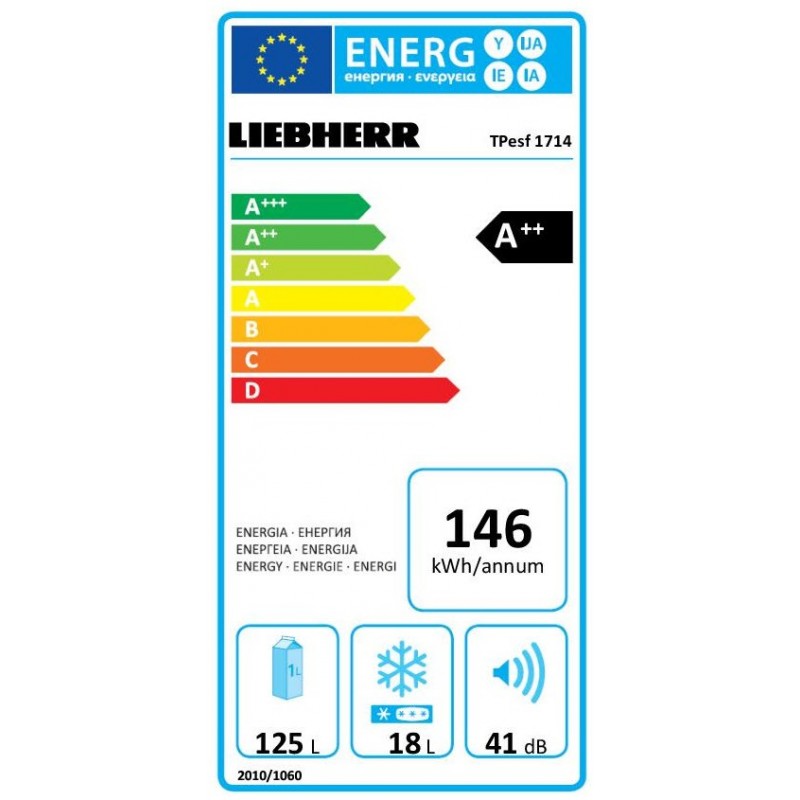 Frigorífico 1 puerta LIEBHERR TPesf-1714 M Cíclico. Inoxidable. Clase F