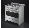 Cocina Gas y Elctrica SMEG A1-9 90cm Inox 6f