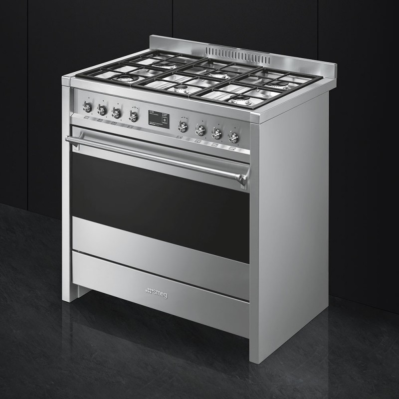 Cocina de gas butano 90 cm Inox