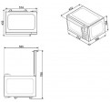 Microondas SMEG MOE25X Inox 25L Grill