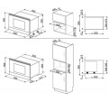 Microondas Integrable SMEG MP422S Plata Grill