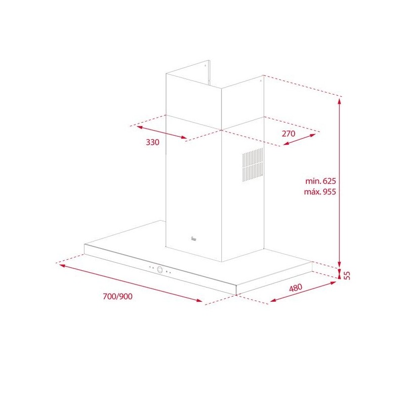 Campana Extractora Horizontal 70 cm DLH 786 T