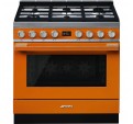 Cocina Gas y Elctrica SMEG CPF9GPOR Naranja