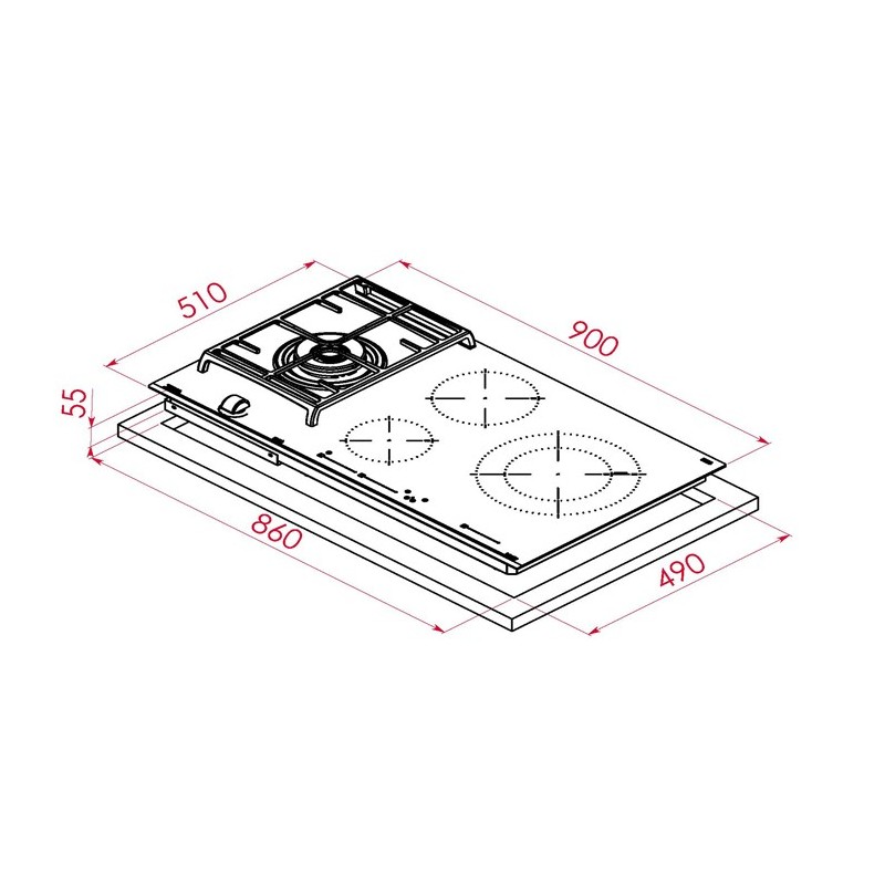 Quemador placa Teka diametro 92 mm