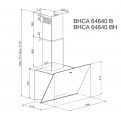 Campana BEKO BHCA64640BH 60cm Cristal Negro