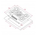 Placa Gas TEKA EFX 70.1 5G AI AL DR CI BTN But Nat