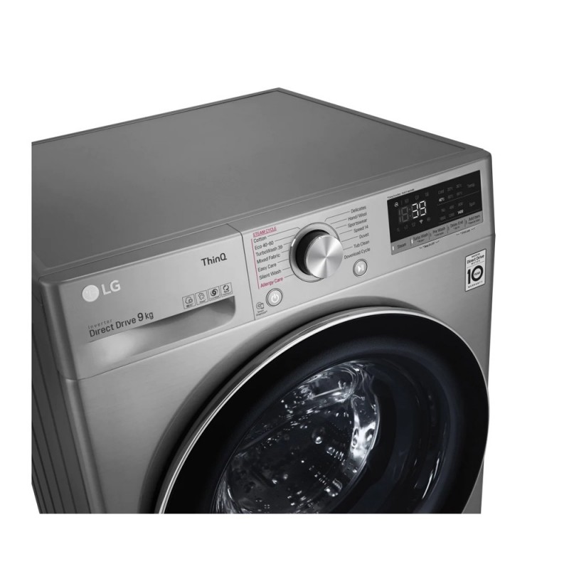 balsa flotador etiqueta Lavadora LG F4WV7009S2S Inox 9Kg Vapor Wifi IA - Devoraprecios