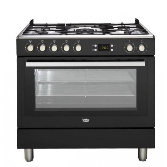 Cocina Gas BEKO GM 15310 DB Negro 5f 90cm - Devoraprecios