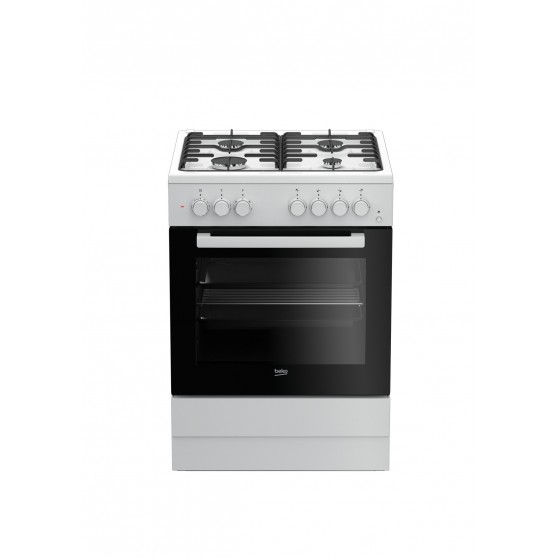 Cocina Gas BEKO FSE62110DW Bco 4f