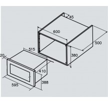 Microondas Integrable CATA MC25GTC Negro