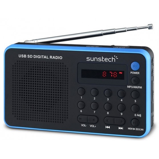 Radio SUNSTECH RPDS32BL Azul LCD