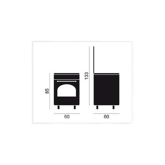 Cocina Gas VITROKITCHEN RU6060N Nat Negro