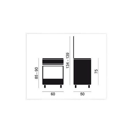 Cocina Gas VITROKITCHEN Glem UN6050IB But Inox
