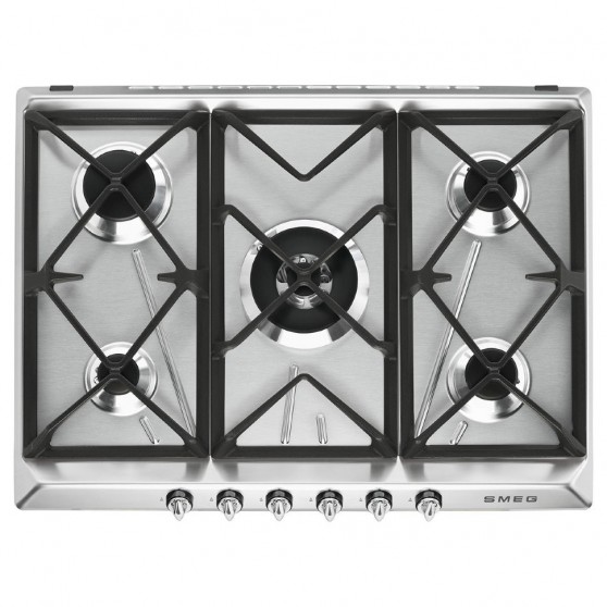 Placa Gas SMEG SR975XGH 70cm Inox 5f gas