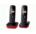 Telfono PANASONIC KX-TG1612SPR Duo Rojo