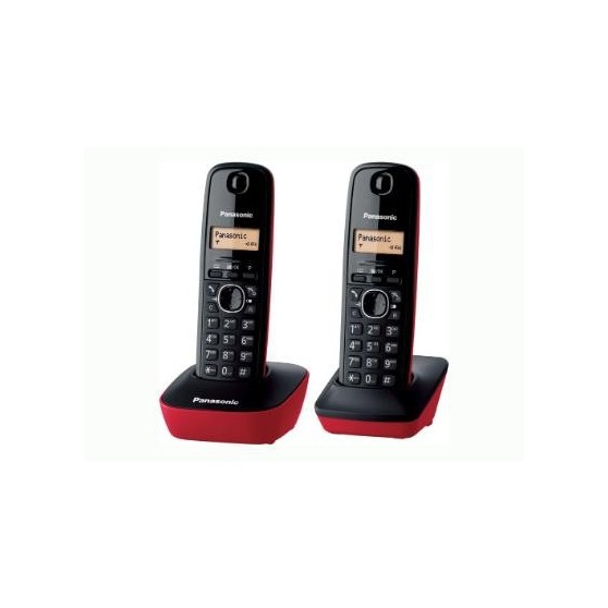 Telfono PANASONIC KX-TG1612SPR Duo Rojo