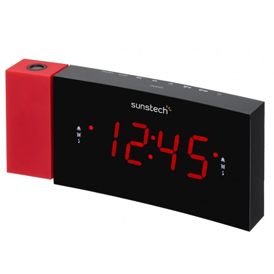 Radio Despertador SUNSTECH FRDP3 Rojo