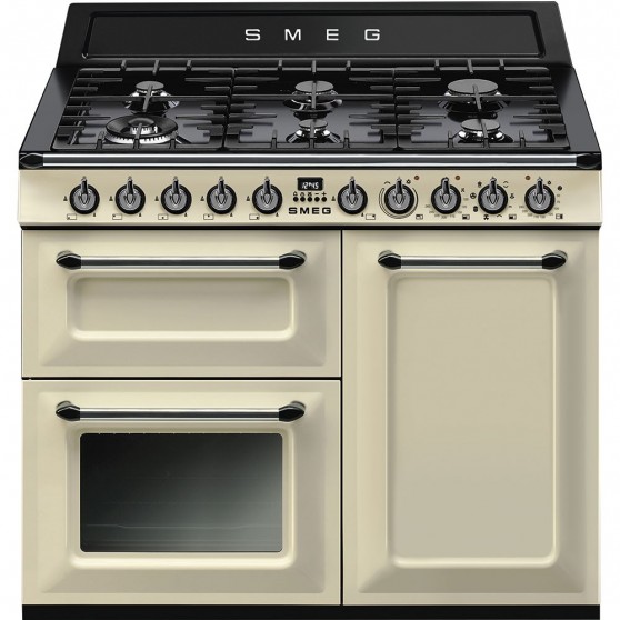 Cocina Gas y Elctrica SMEG TR103P 100cm Crema 6f