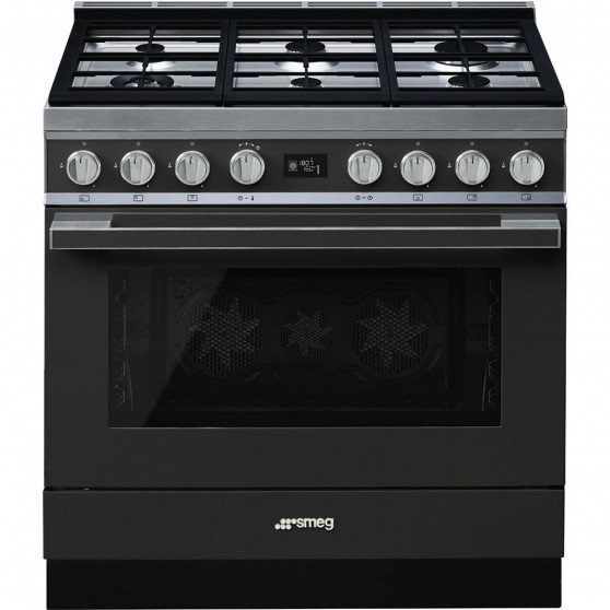 Cocina Gas y Elctrica SMEG CPF9GPAN Antracita