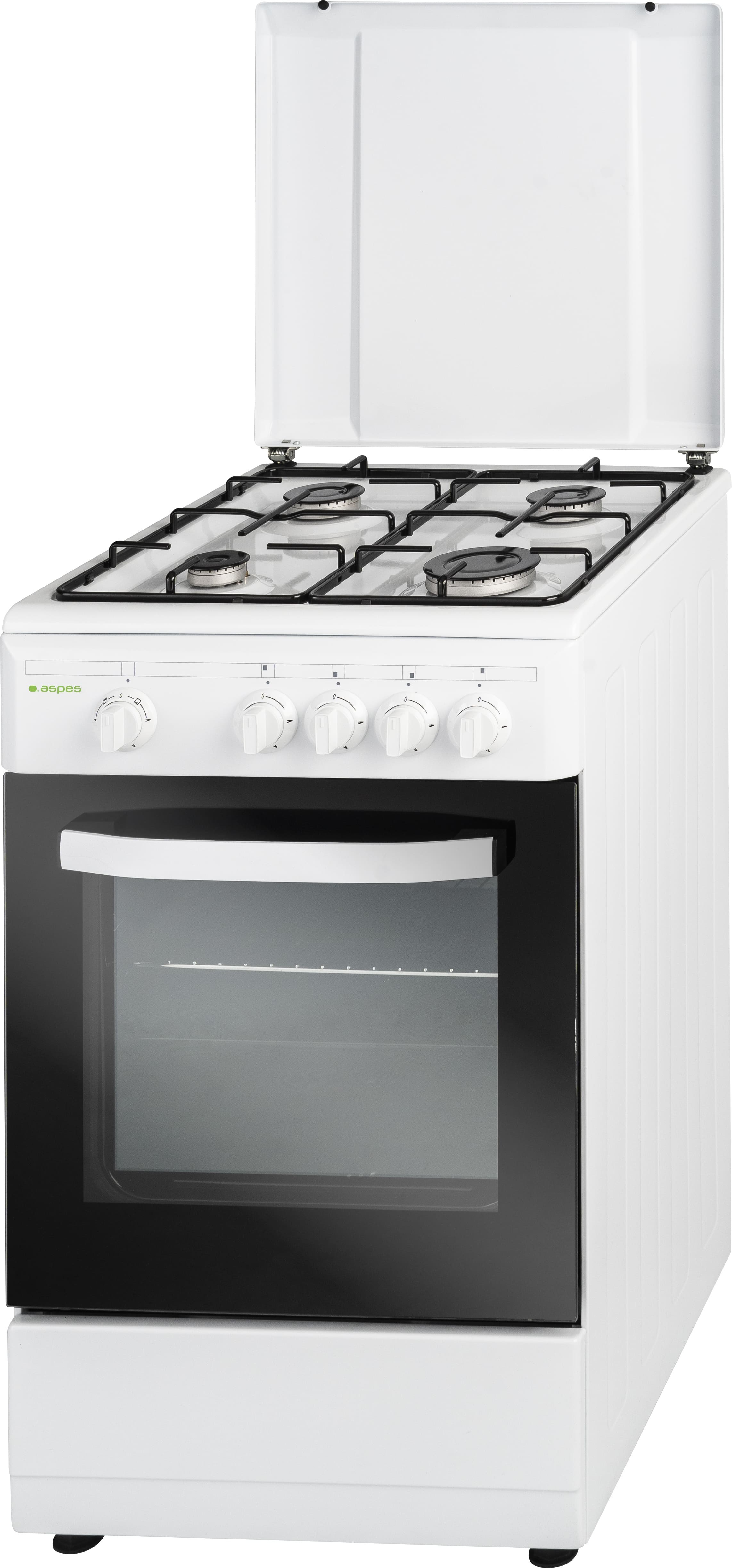 Cocina Gas ASPES ACM1404B Blanco 4f - Devoraprecios
