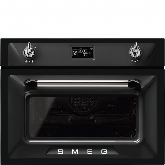 Horno Microondas SMEG SF4920MCN1 Negro 45cm - Devoraprecios
