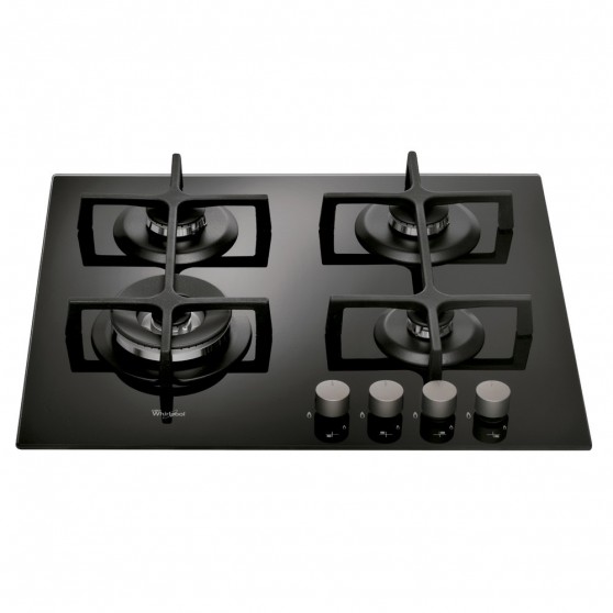 Placa Gas WHIRLPOOL GOA 6423NB Cristal Negro 4f
