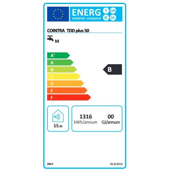 Termo Eléctrico - Cointra TDD Plus 50, Doble Depósito, 50 litros,  Eficiencia B,Wifi, Blanco