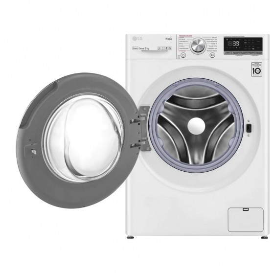 Lavadora LG F4WV7009S1W Blanco 9Kg Vapor Wifi IA