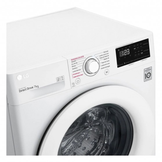 Lavadora LG F2WN2S70S3W Blanco 7Kg Vapor