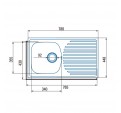 Fregadero CATA CDS-1 ED Inox 1C 1E Derecha