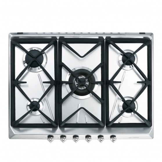 Placa Gas SMEG SRV576GH5 70cm Inox 5f