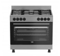 Cocina Gas BEKO GM 15120 DX NS Negro 5f 90cm