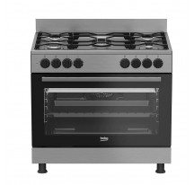 Cocina Gas BEKO GM 15120 DX NS Negro 5f 90cm