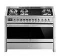 Cocina Gas y Elctrica SMEG A4-81 120cm Inox 6f