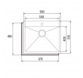 Fregadero CATA CBS-1 54-40 R10 Inox 1C