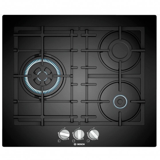 Placa Gas BOSCH PNC6B6B90 3f Cristal Negro Wok