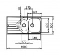 Fregadero TEKA Universe 60 T-XP 1 1 2E REV Inox