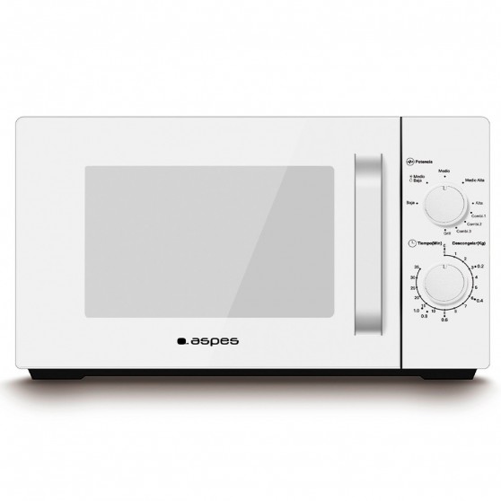 Microondas ASPES AMW120BEG Blanco Espejo Grill 20L