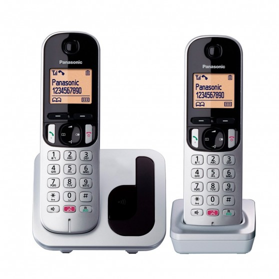 Telfono PANASONIC KX-TGC252SPS DECT Duo Plata
