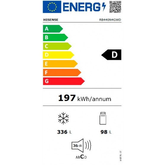 Combi HISENSE RB440N4GWD Cristal Blanco 2.00m - Devoraprecios