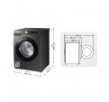 Lavadora SAMSUNG WW90T534DAN S3 Inox 9Kg Autod A