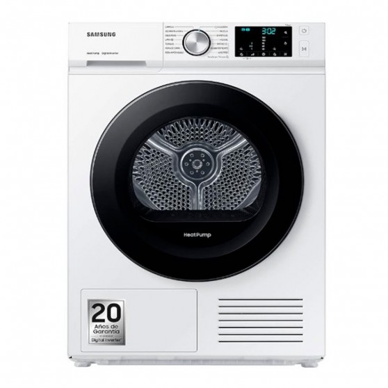 Secadora SAMSUNG DV90BBA245AWEC Blanco 9kg A+++