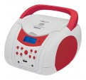 Radio CD NEVIR NVR-483UB Blanco Rojo Bluetooth