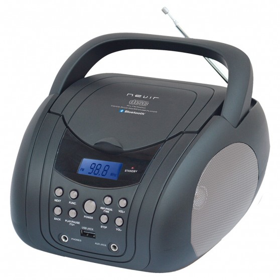 Radio CD NEVIR NVR-483UB Negro Gris Bluetooth