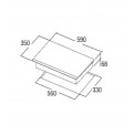 Placa Induccin CATA IB 2 PLUS BK A 2f 59x35cm