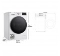 Lavadora LG F4WR5509A1W Blanco 9Kg Vapor Autodos