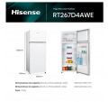 Frigorfico 2P. HISENSE RT267D4AWE Blanco 1.43m E